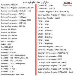 پاکت جاروبرقی سطلی کارچر روونتا بوش و الکترولوکس