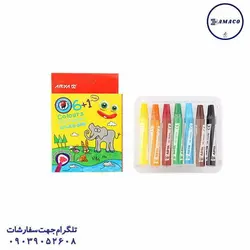 آریا - پاستیل 1+6 رنگ مقوا کد 2024 (120) - پخش عمده لوازم تحریر آما