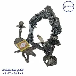 آینه و شمعدان با رحل قرآن الماس و مهدیس - پخش عمده لوازم تحریر آما