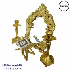 آینه و شمعدان با رحل قرآن الماس و مهدیس - پخش عمده لوازم تحریر آما