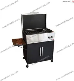 باربیکیو اجاق دار استیل با کابینت AMINBBQ-SFC-075 - امین باربیکیو