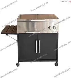 باربیکیو اجاق دار استیل با کابینت AMINBBQ-SFC-075 - امین باربیکیو