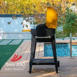 باربیکیو ذغالی مشکی و زرد AMINBBQ-Charcoal-yellow-062