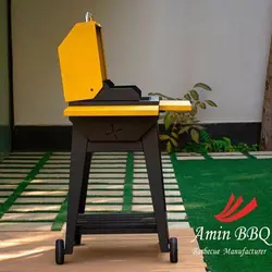 باربیکیو ذغالی مشکی و زرد AMINBBQ-Charcoal-yellow-062