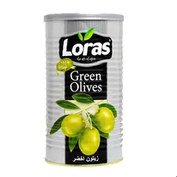 زیتون سبز باهسته لوراس Loras وزن 1300 گرم