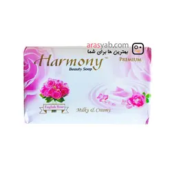 صابون حمام هارمونی Harmony حاوی گلیسیرین با رایحه گل رز وزن 135 گرم