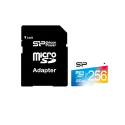 کارت حافظه microSDHC سیلیکون پاور مدل Elite کلاس 10 همراه با آداپتور