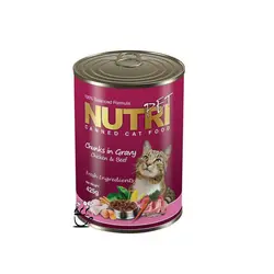 کنسرو چانک مرغ و گوشت نوتری مخصوص گربه