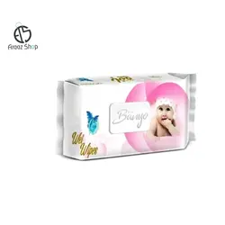 دستمال مرطوب کودک بانیو 120 عددی مدل Baby wipes Sensetive
