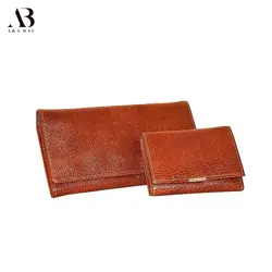 کیف پول کتی چرم - کد 1002