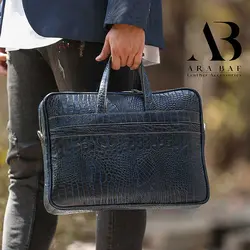 کیف اداری بزرگ مردانه چرم طبیعی - کد 2002