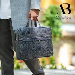 کیف اداری بزرگ مردانه چرم طبیعی - کد 2002