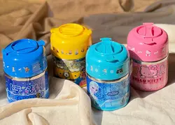 ظرف غذا 2 طبقه دسته سیلیکونی طرح مینیون