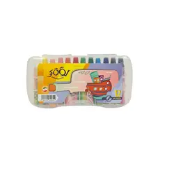 پاستل 12 رنگ جعبه طلقی لوکی