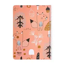 دفتر سیمی 100 برگ سیمی جلد سخت الیپون طرح کلاسیک کد 279