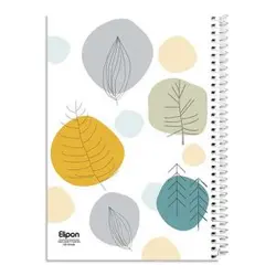 دفتر سیمی 100 برگ سیمی جلد سخت الیپون طرح کلاسیک کد 279