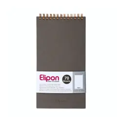 دفتر یادداشت خبرنگاری 70 برگ سیمی جلد چرم الیپون سایز 12*22 کد 277