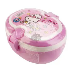 ظرف غذا پلاستیکی 2 طبقه مدل بیضی آریا