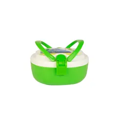 ظرف غذا پلاستیکی 2 طبقه مدل بیضی آریا