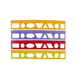 خط کش ژله ای شابلون دار 20 سانتی متری