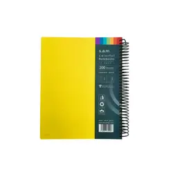 دفتر 200 برگ وزیری سیمی sam جلد p.p مدل کلاسیک