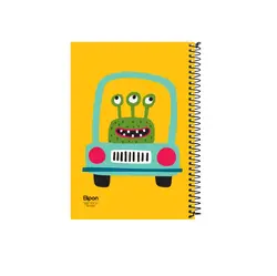 دفتر 60 برگ سیمی الیپون جلد پرسی طرح فانتزی کد 227