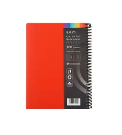 دفتر 100 برگ وزیری سیمی sam جلد p.p مدل کلاسیک