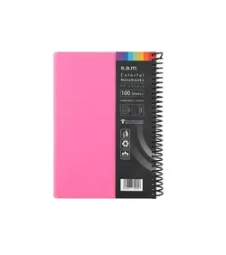 دفتر 100 برگ وزیری سیمی sam جلد p.p مدل کلاسیک