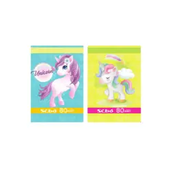 دفتر سیمی 80 برگ جلد پرسی سیبو طرح پونی