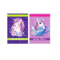 دفتر سیمی 80 برگ جلد پرسی سیبو طرح پونی