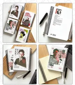 دفتر یادداشت خط دار سری لجند پیل طرح نویسندگان