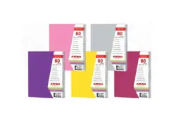 دفتر 80 برگ عرش مدل جلد طلقی متالیک کد 24