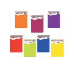 دفتر یادداشت 100 برگ 1/8 طلقی فنر تک عرش کد 57