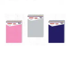 دفتر یادداشت 100 برگ 1/8 طلقی فنر تک عرش کد 57