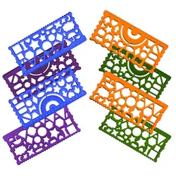 خط کش دوقلو شابلون دار ژله ای