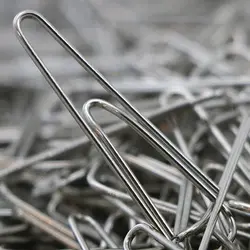 گیره کاغذ نقره ای بسته 100 عددی