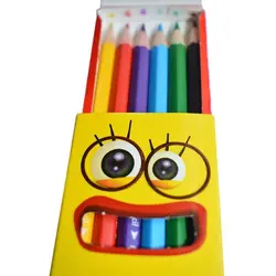 مداد رنگی 6 رنگ جعبه مقوایی آریا