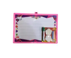 تخته دو رو سایز A3 به همراه وایت برد و گچ و تخته پاکن