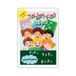 فلش کارت آموزش جدول ضرب