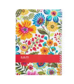 دفتر 80 برگ sam مدل سیمی خط دار فانتزی