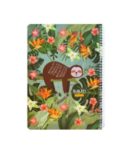 دفتر 80 برگ sam مدل سیمی خط دار فانتزی