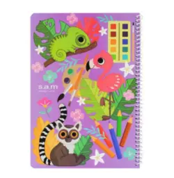 دفتر نقاشی 60 برگ sam مدل سیمی فانتزی