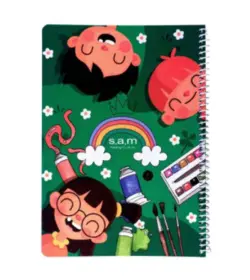 دفتر نقاشی 60 برگ sam مدل سیمی فانتزی