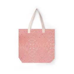 ساک هدیه پارچه ای گوشه مدل آستیگمات صورتی کد 4504 سایز بزرگ