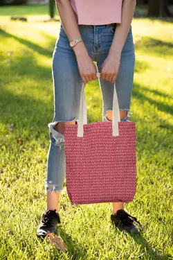 ساک هدیه پارچه ای گوشه طرح اهواز سایز کوچک