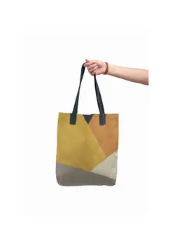 ساک هدیه پارچه ای گوشه مدل بارسلونا کد 23708 سایز متوسط