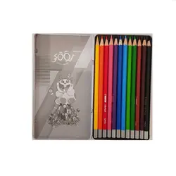 مداد رنگی 12 رنگ مدل جعبه فلزی لوکی کد 3012