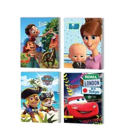 دفتر سیمی 100 برگ فانتزی جلد طلقی عرش کد 20