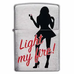 فندک اورجینال بنزینی زیپو مدل Zippo LIGHT MY FIRE