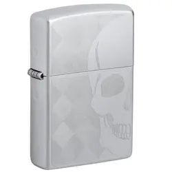 فندک اورجینال بنزینی زیپو مدل Zippo 48208 205 SKULL DESIGN